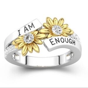 I Am Enough Sunflower Women's Ring